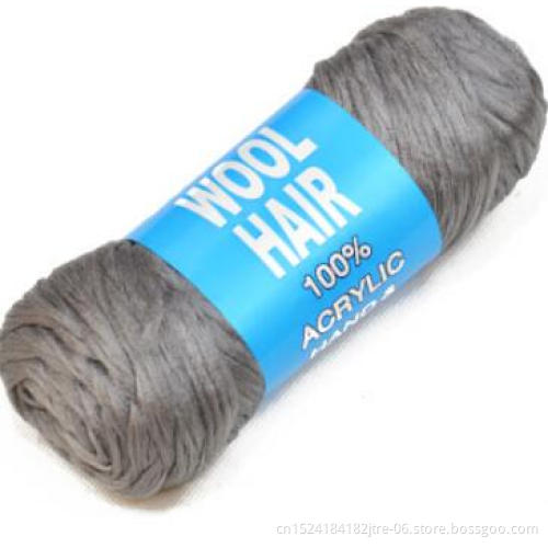 hair yarn Brazilian wool hair low temperature flame retardant synthetic fiber for braiding